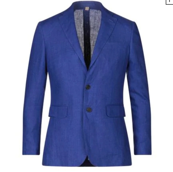Burberry Other - NWT$686 Burberry Blue Mens Linen Wool Blazer Jacket Coat Sz 42